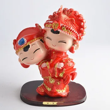 

Creative Chinese wedding gifts couples wedding home gifts resin crafts living room decoration bride and the bridegroom Figurines