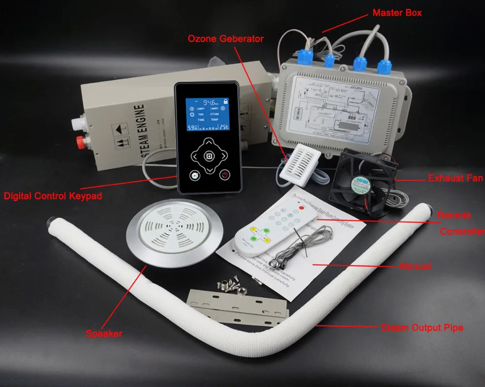 Luxery steam shower controller spa sauna control system with 3KW or 5KW