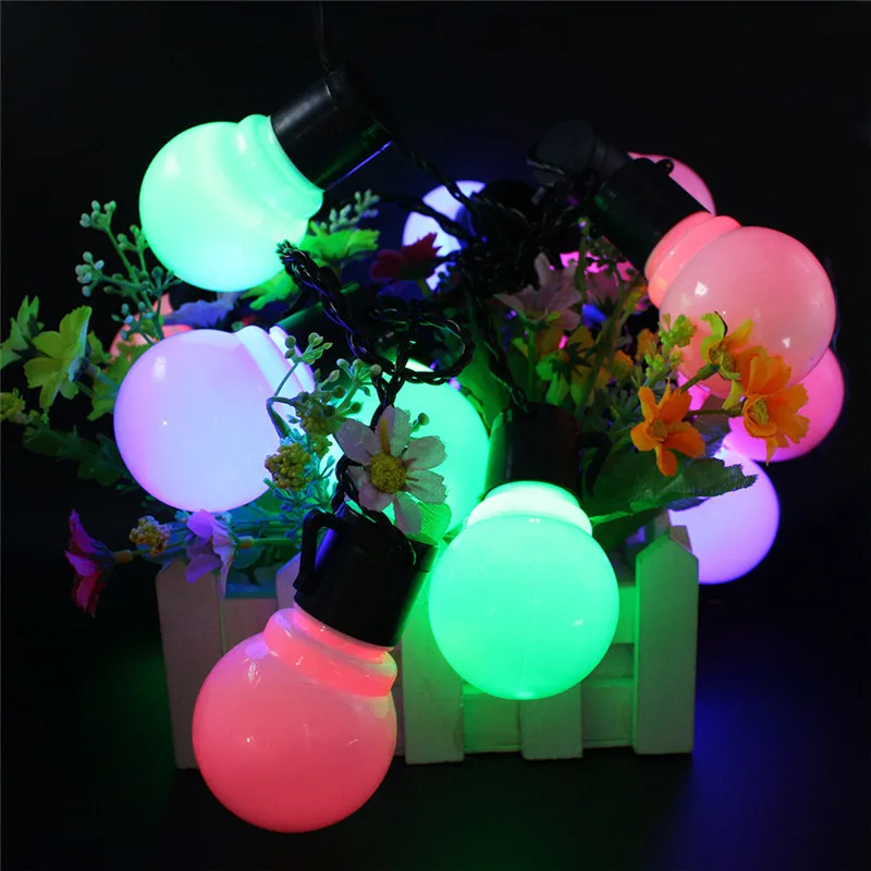 Праздничное освещение водонепроницаемый 5 м 20 светодиодный шарик Красочный светодиодный Сказочный свет на открытом воздухе для