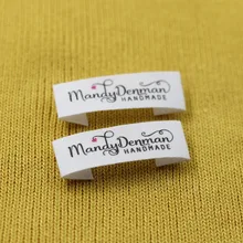 Étiquette de couture personnalisée, étiquettes faites à la main, étiquettes de nom d'enfants personnalisées, étiquettes de ruban de coton, étiquettes de Logo (MD007)