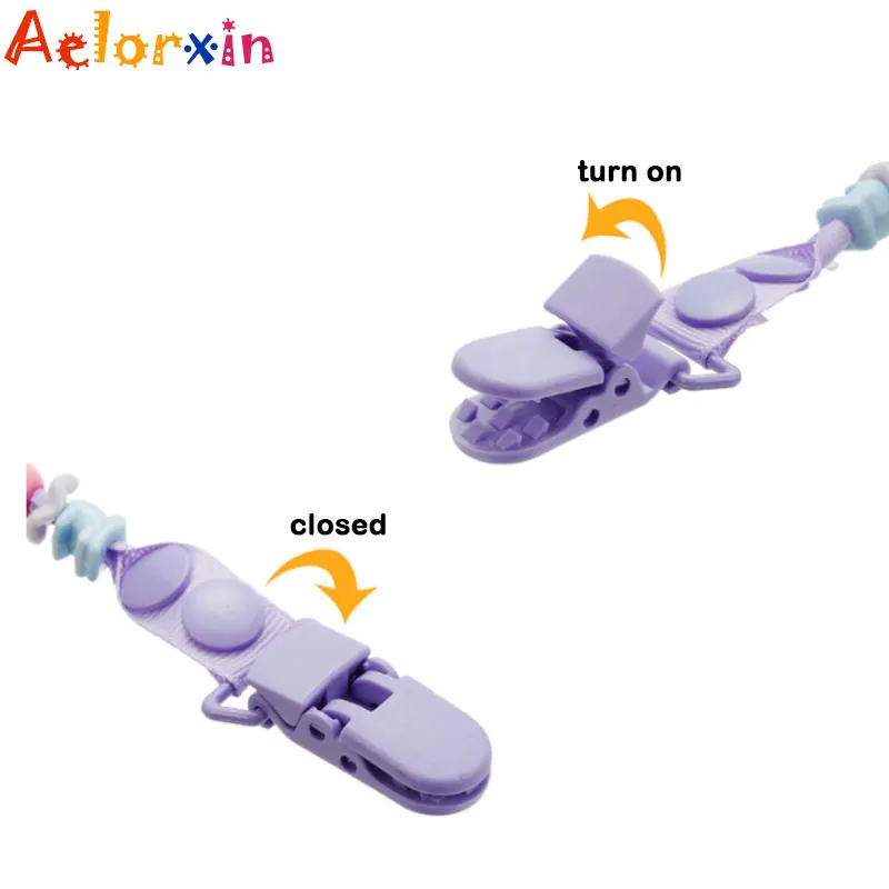 Baby Pacifier Clip Pacifier Chain  Cute Colourful Dummy Clip Baby  Holder For Baby Kid