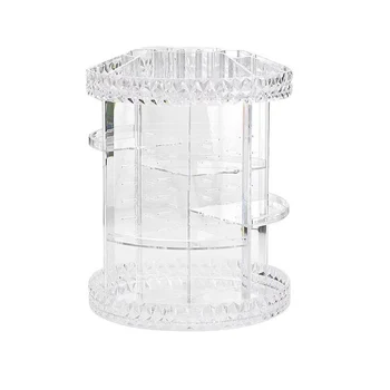 

Rotating Acrylic Transparent Cosmetic Storage Box with Multi-layer for Daily Use 669