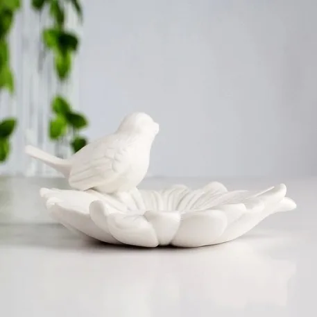 

Christmas Bird Plate Porcelain Dish Bowl New Limited New Glazed Ceramic Tray Modern Solid Irregular Dinner Plate