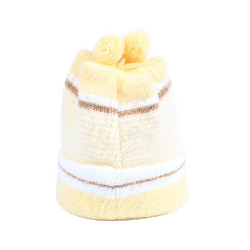Bear Winter Hats For Newborns Crochet Baby Beanie Cotton Soft Corchet Pattern Hat Warm Newborn Pompom Hat Baby Girls Clothing (4)