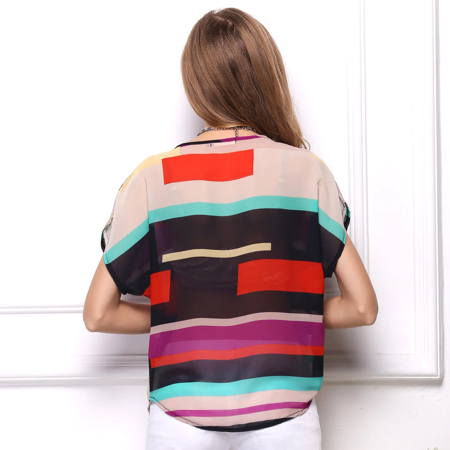 S- Sleeve Sexy Batwing Shirt Blouses 2