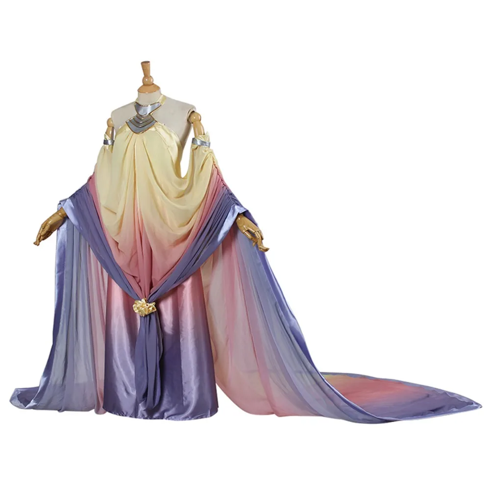 Звездные войны Падме Amidala Косплей Костюм длинные платья для вечеринок Хэллоуин костюм для женщин взрослых Padme платье принцессы