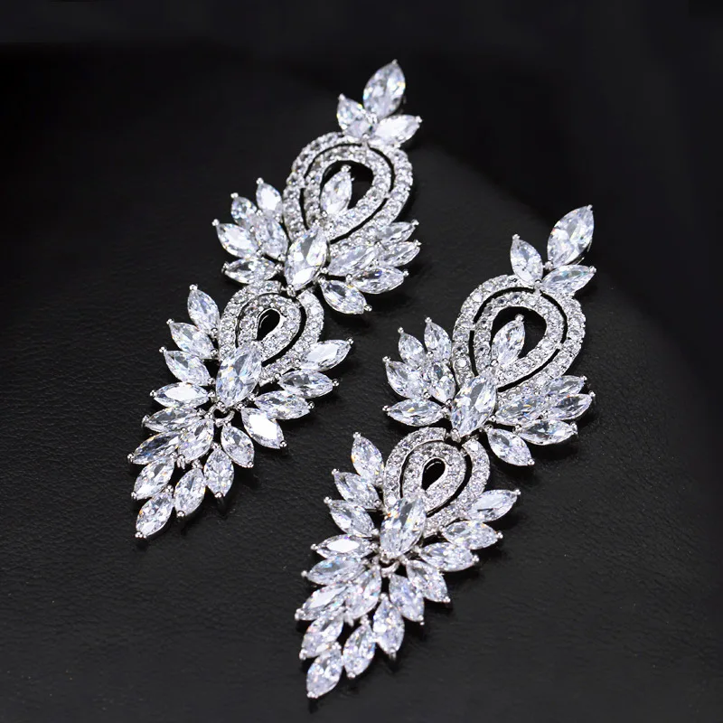 

cystal fashion bridal drop earrings for wedding