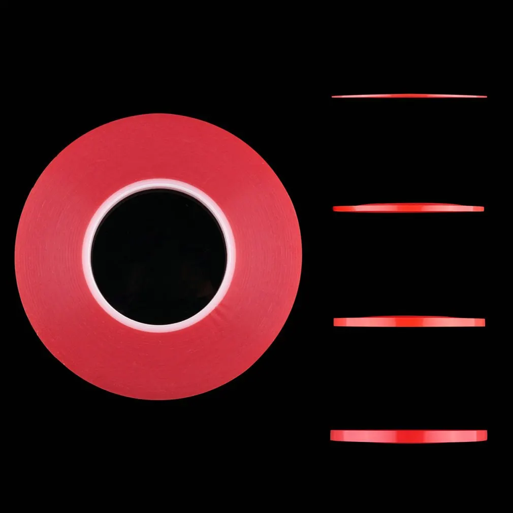 2 мм 50 м сильный акриловый клей красная пленка ясно, двухсторонний скотч Стикеры для мобильного телефона ЖК-дисплей панелью Экран дисплея