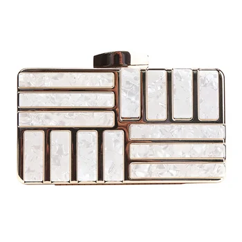 

Marble Pattern Acrylic Decoration Crossbody Gift Purses Wallet Exquisite Evening Party Chain Fashion Clutch Girls Women Handbag