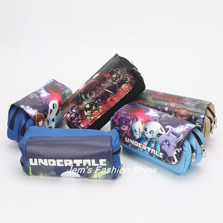 

Rick and Morty Undertale FNAF Five Nights At Freddy's Cosplay Holder Case Sans Papyrus Bag Stationery bags Purse