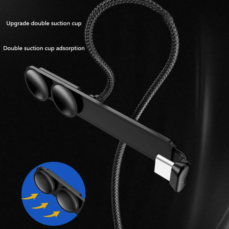 

Double Suction Cup Gaming Lighting Type-C Data Adapter for IOS Android 180 Degree Adjustable Solid Sucker Game Cables