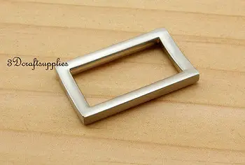 

Rectangle Rings webbing Belt buckle alloy nickel polished 25mm 1 inch 10pcs U142