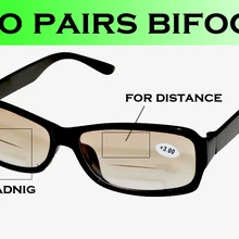 Clara Vida, две пары, черная оправа, неглубокие, коричневые, градиентные, анти-голубые лучи, бифокальные, Мультифокальные, для мужчин и женщин, очки для чтения+ 1+ 1,5 до+ 4