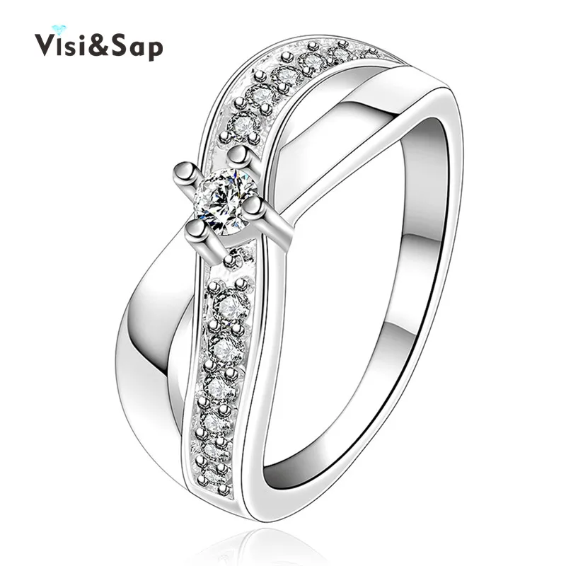 

S925 X letter ring platinum plate 1 Carat Diamand Wedding Rings For Women AAA zirconia engagement gifts fashion Jewelry VSR023
