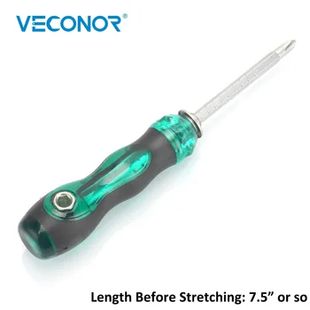 

7.5" Stretch Precision Screwdriver Tool Flat Magnetic Slotted Head Multifunctional Shape Changeable Hand Tools For Home Use