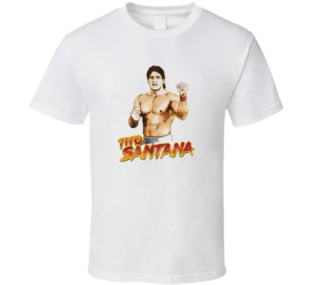تيتو سانتانا Wwf أسطورة المصارعة الرجعية الكلاسيكية T قميص بارد عارضة فخر t قميص الرجال للجنسين الأزياء التي شيرت شحن مجاني تيتو سانتانا Wwf أسطورة المصارعة الرجعية الكلاسيكية T قميص بارد عارضة فخر t قميص الرجال للجنسين الأزياء التي شيرت شحن مجاني