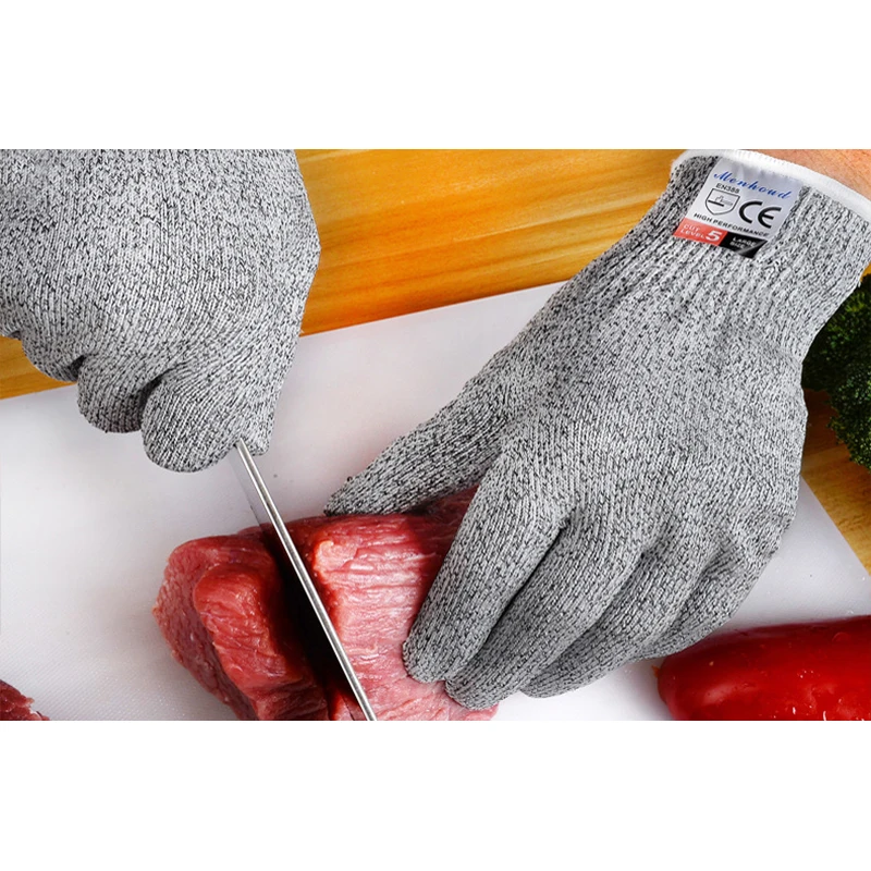 1 пара, анти-порезные перчатки, кухонные, мясник, устойчивые к порезу, защитные, износостойкие, против царапин, проволока, анти-резка, защитные перчатки