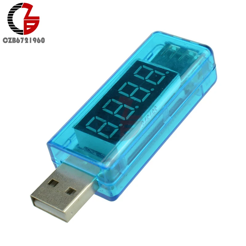 DC 3V 8V Цифровой вольтметр Амперметр постоянного тока светодиодный Дисплей USB