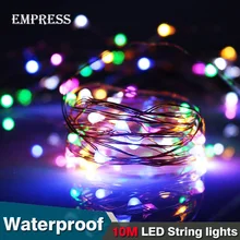 10M LED String Lights Waterproof Light String Christmas Outdoor Lighting Copper Wire Wedding Party LED Fairy