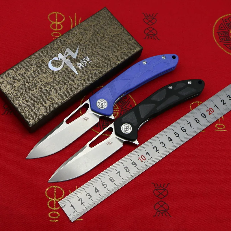 

CH CH3509-G10 Flipper Folding Knife D2 Blade G10 Handle Ball Bearing Utility Outdoor Camping Tactical Knives EDC Tool
