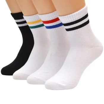 

5 Pairs Women Short Socks Harajuku Black White Striped Funny Women Sock Summer Stretchy Absorb Sweat Deodorant Cotton Sock Meias