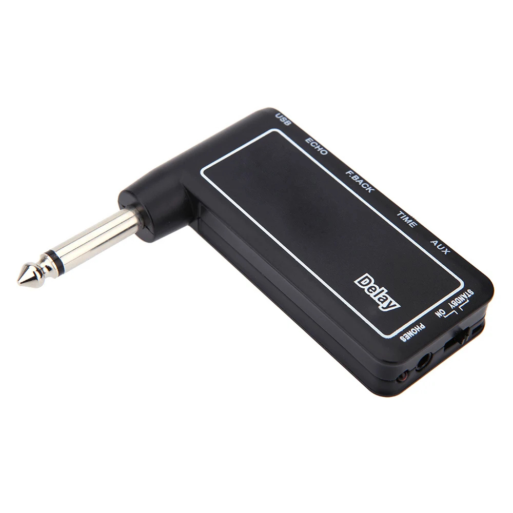 Brand New Mini Rechargeable Electric Guitar Plug Headphone Amp Amplifier Digital Delay Effect Guitar Parts Accessories