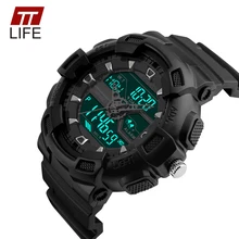 TTLIFE 2016 Sport Watch Dual Time Digital-watch Men Digital Chronograph Waterproof Men’s Watch LED Military Male Clock Hour