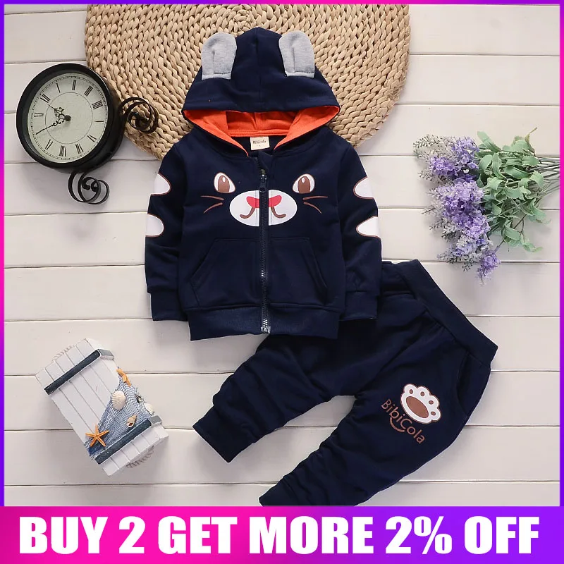 

BibiCola spring autumn baby boys Clothing Set kids clothes sets boys casual 2 pcs suit jackets hoodies+pants boys sport suit