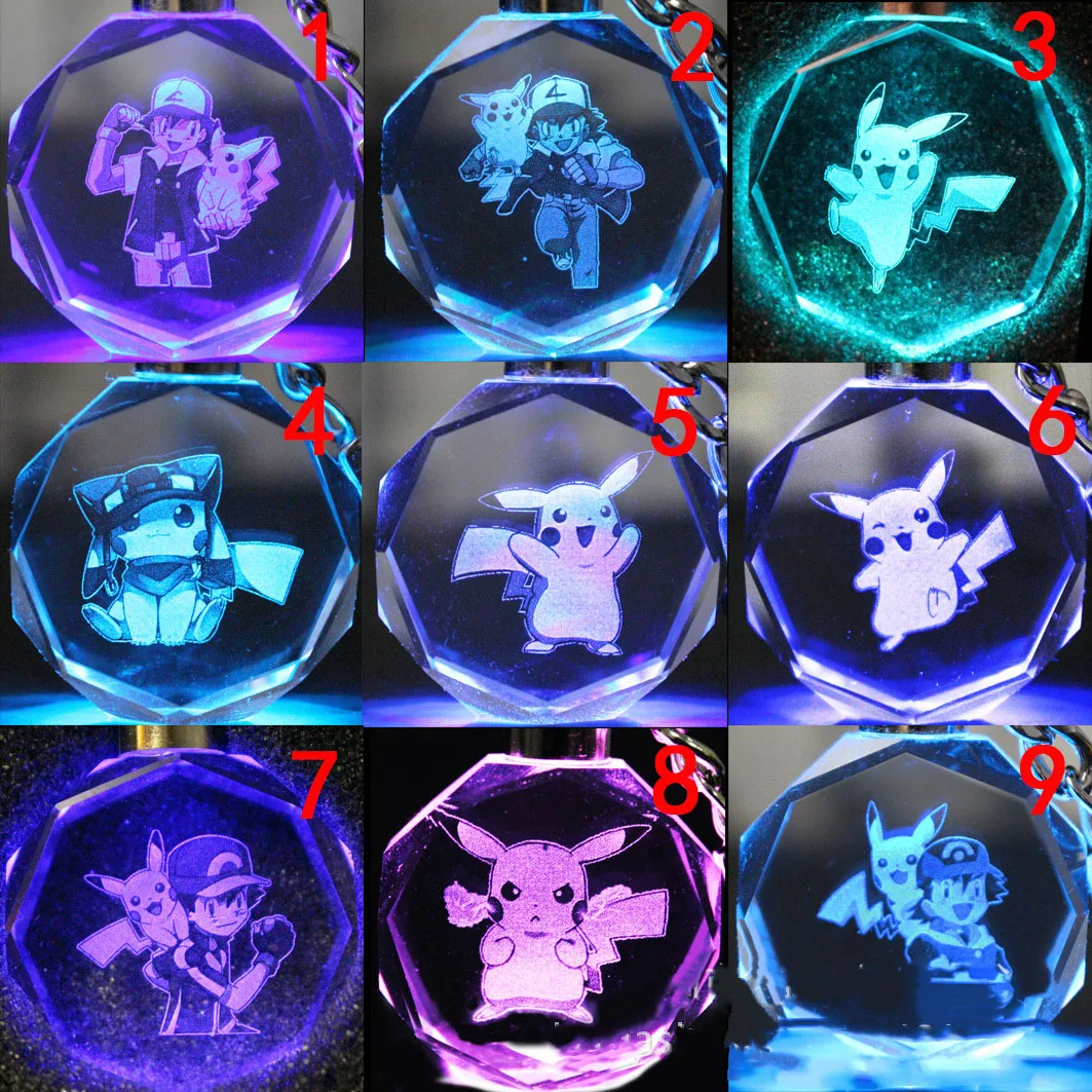 

Pokeball Go Team Valor Mystic Instinct Pikachu Pokeball Pocket Monster LED Light Keychain Keyring Pendant Toy Action Figure Gift