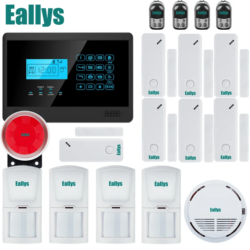 Free Shipping Wireless GSM Auto dial Home Security Alarm System+4