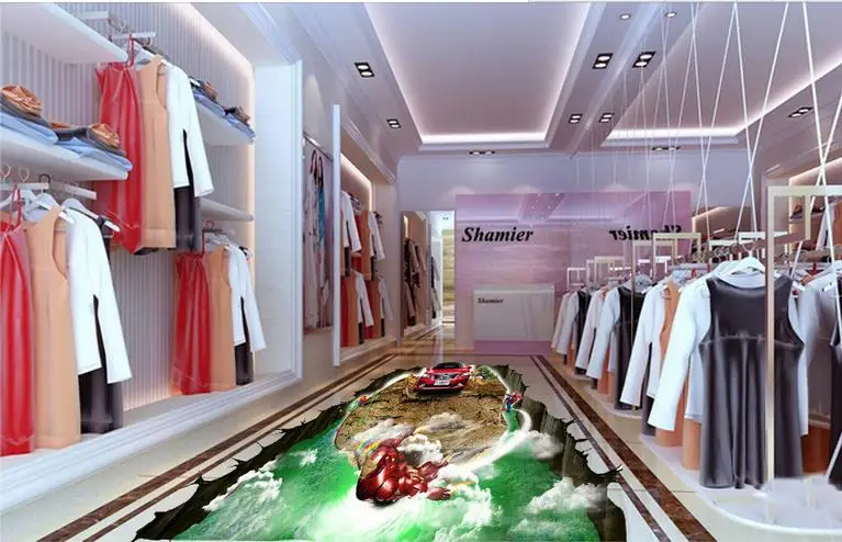 

custom painting 3d floor Magic painting waterproof wallpaper for bathroom floor vinyl wallpaper self-adhesive 3d floor wallpaper