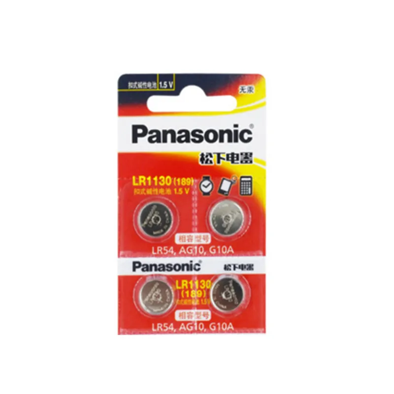 4 шт. Подлинная PANASONIC LR54 189 AG10 L1131 SR1130 G10 V10GA 389 Щелочная Кнопка батарея для монет