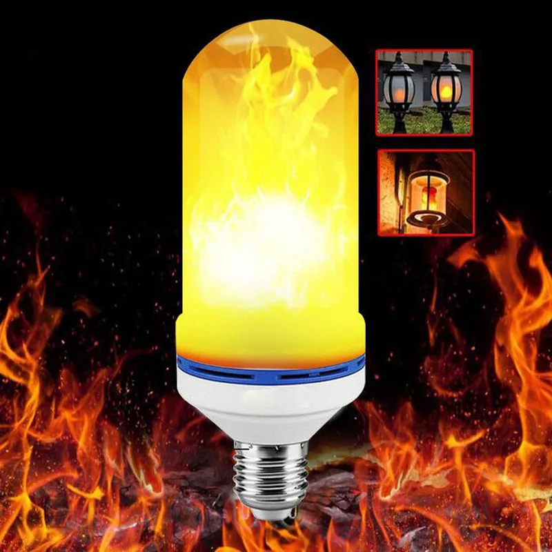 

LED Bulbs E27 USB LED lamp Flame Effect Fire Lighting 12W 18W 1 Flickering Emulation flame Light 1900-2200K AC85-265V Flame lamp