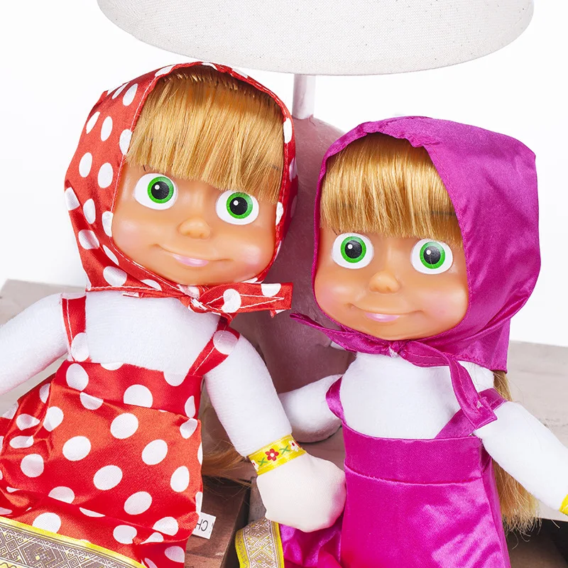 

Disney Stuffed Doll Decorations Masha Doll Figures Bear Toys Cartoon Model for Kids Children Birthday Gift with Original Box
