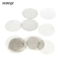 SEREQI 100 шт/1 набор, фильтр для кальяна, нержавеющая сталь, аксессуары для курения табака, металлические фильтры, дымовые трубки, сетчатые щипцы