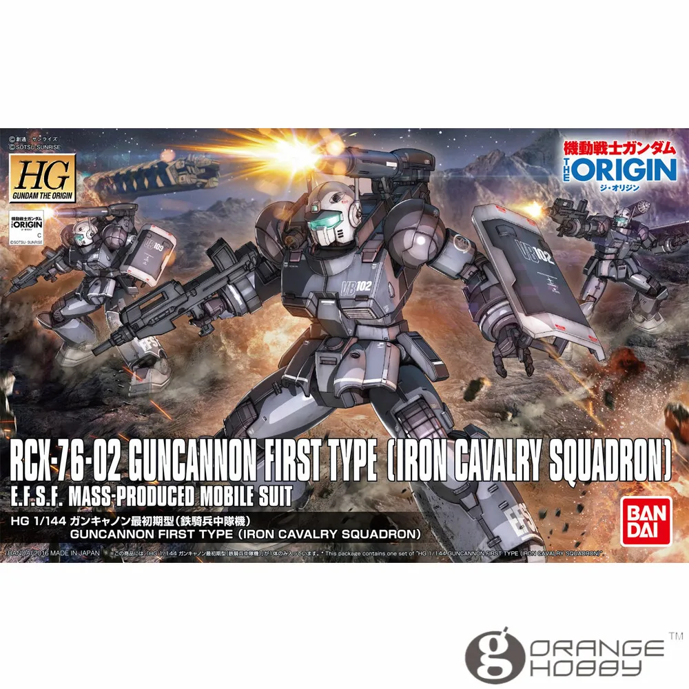 

OHS Bandai HG Origin 011 1/144 RCX-76-02 Guncannon First Type Mobile Suit Assembly Model Kits oh