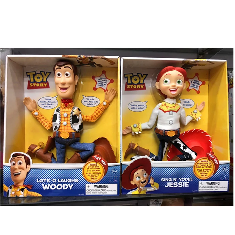 

33CM Toy Story Sherif Woody Jessie with Sound Figurine Dolls Toys PVC Action Figure Collection Model Toy H648
