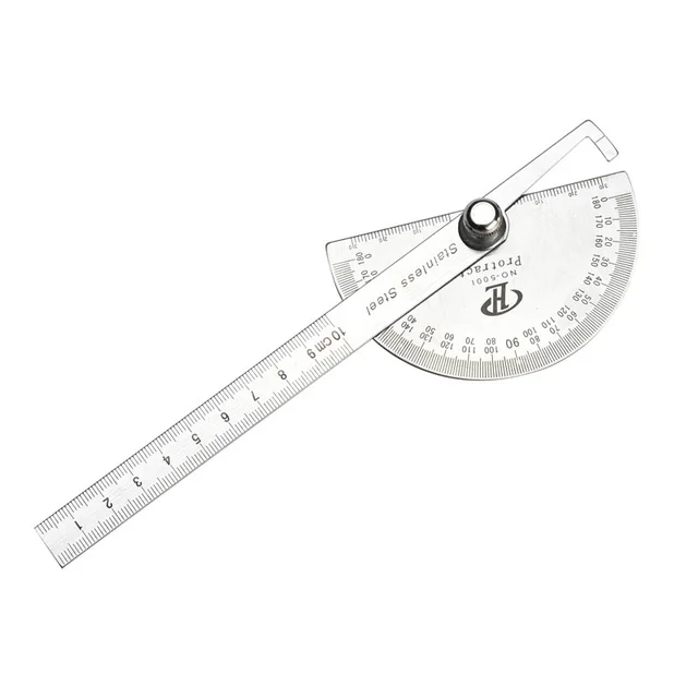 stainless steel 180 degree protractor angle finder rotary measuring tools for measuring