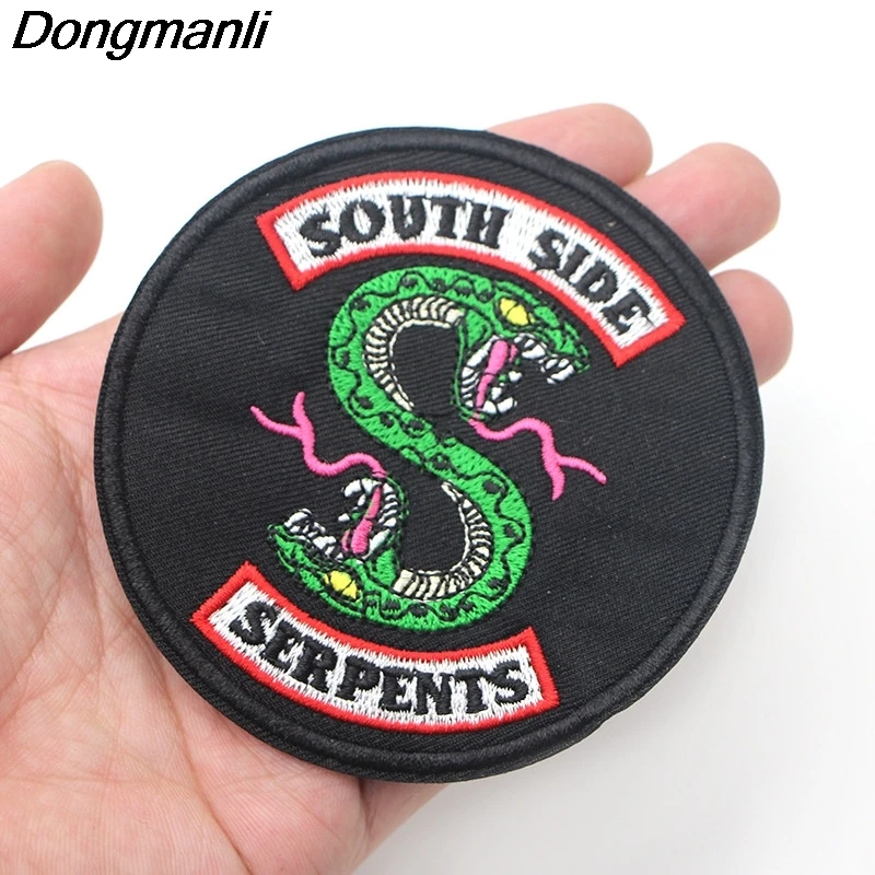 

DMLSKY RIVERDALE Cool Embroidered badges Iron On Patch retro applique patches for clothes M2321