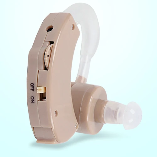 New! Adjustable Left Right Sound Amplifier Fleshcolor Plastic Hearing