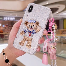 Для iPhone XS max XR X Роскошный чехол shelliemei с блестящим бриллиантом милый чехол Duffy для iPhone 8 8plus 7 7plus 6 6S 6splus+ шикарный ремешок