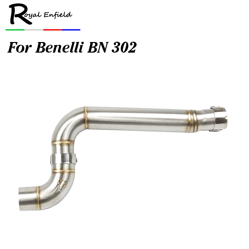 

New arrive BN302 high quality Motorcycle Full System Exhaust Mid Link Pipe Motorbike For Benelli BN 302