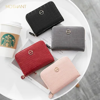 

New wallet fashion clutch bag simple multi-function card package mini fashion card package solid color small wallet Zipper