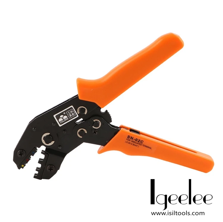 

iGeelee 1PCS SN 02C TAB 0.25-2.5mm2 terminal crimping pliers tool car connector SN-02C