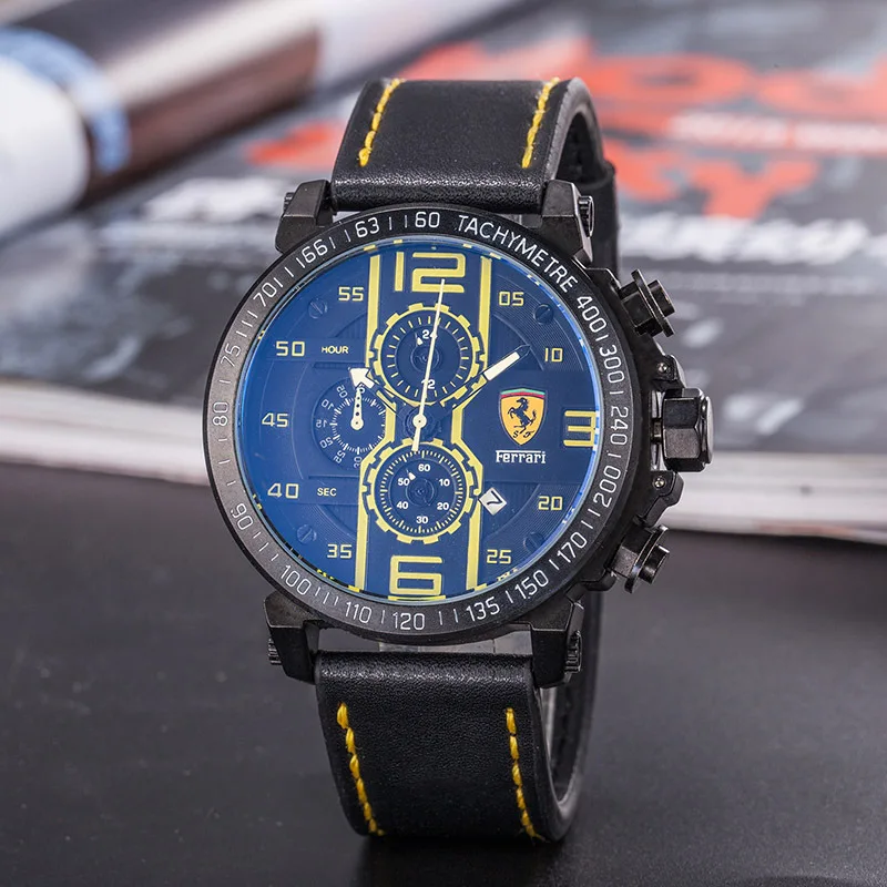 SCUDERIA FERRARI Sport Quartz Watch Luminous for Men Fashion Outdoor Watches Multifunction Calendar Clock 12 Colors 836599723