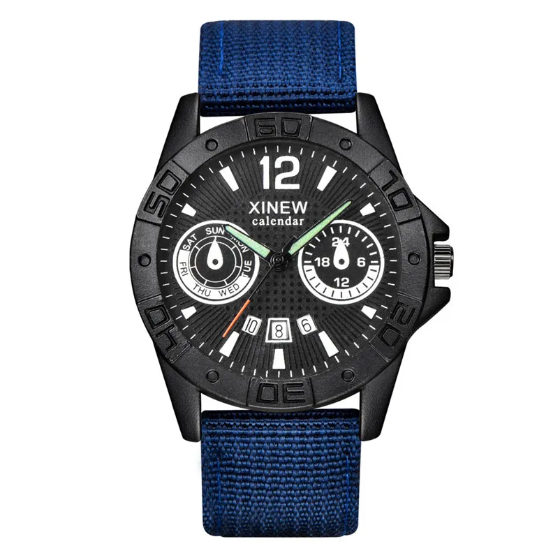 Fashion mens watches top brand luxury quartz-watch Analog Sport Stainless Steel Case Wrist Watch Clock relogio masculino 3M24 (1)