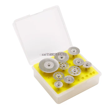 

10Pcs 1/8'' Mini Diamond Cutting Disc For Rotary Mini Drills Cut Off Wheel