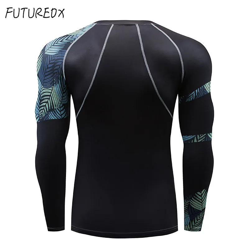 Hot Men's Exercise MMA Long Sleeve T-Shirt Men's Compression Shirt Fitness Bodybuilding Men's Sportswear Set Tops 
