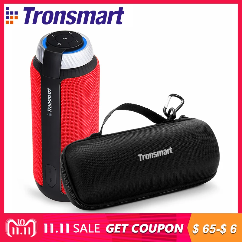 

Original Tronsmart Element T6 Speaker Bluetooth 4.1 Portable Speaker Wireless Audio Receiver Speakers USB AUX with Carrying Case