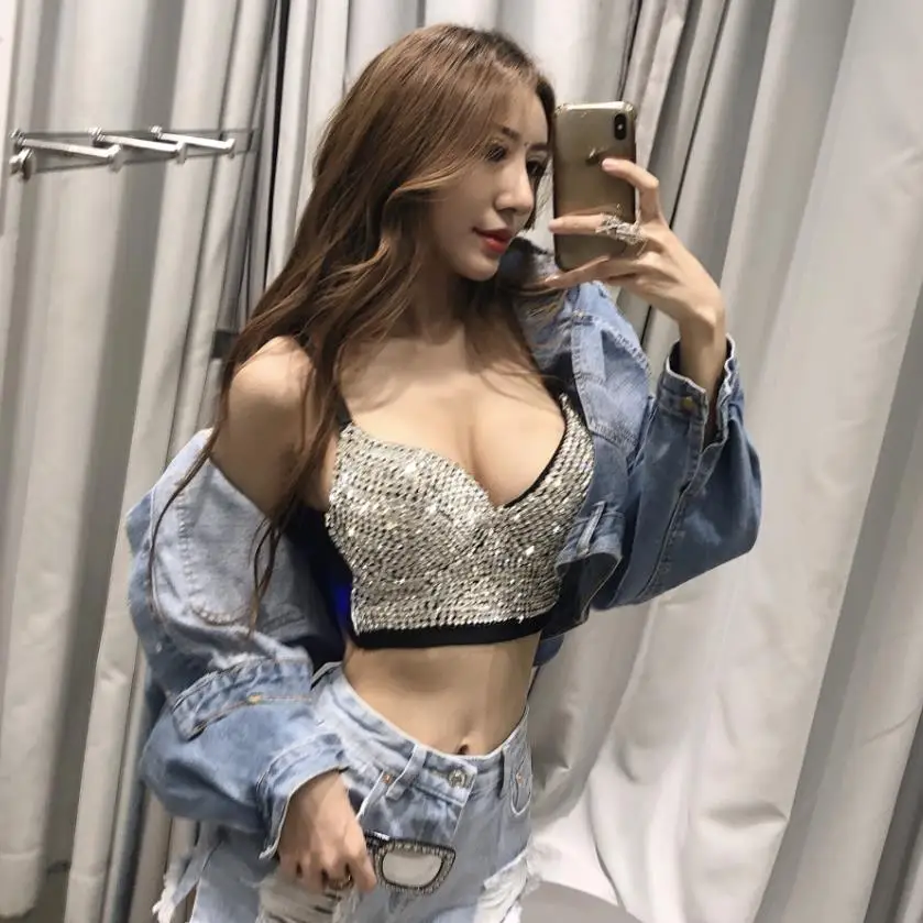 

New Hand-made Pearls Bralet Corselets Short Women's Bustier Bra Cropped Top Wedding Bralette Vest Plus Size Price D02